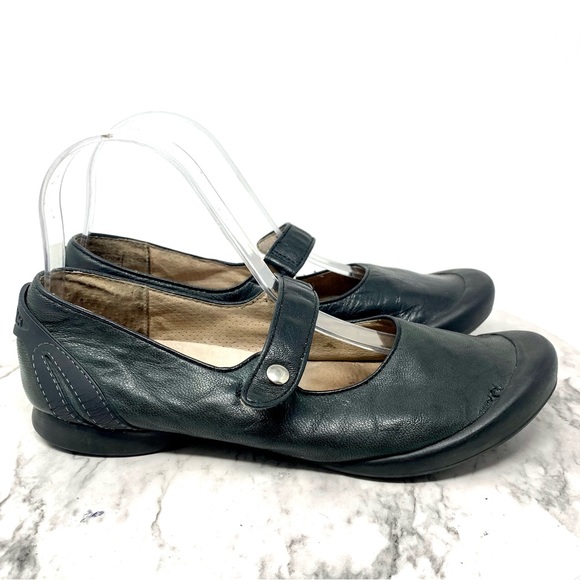Palladium Black Leather Mary Janes 7/38 Sporty Balletcore Y2K Retro Preppy - Picture 2 of 15